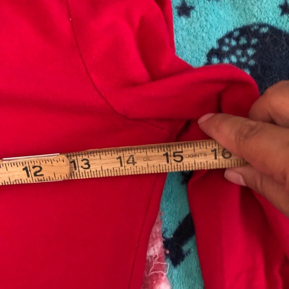 BOZZOLO Red Long Sleeve Crop Top Large - Picture 3 of 5